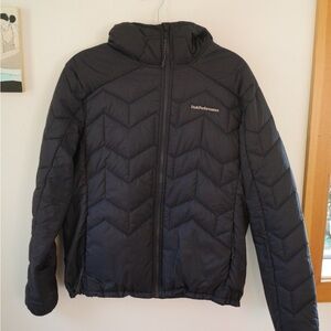 Peak Performance Navy Quilted Hooded Puffer Jacket